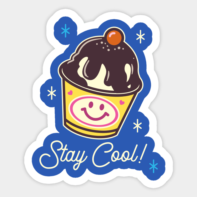 Stay Cool Sticker by RussellTateDotCom